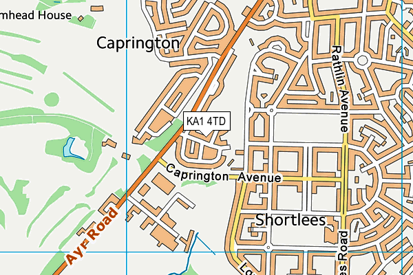 KA1 4TD map - OS VectorMap District (Ordnance Survey)
