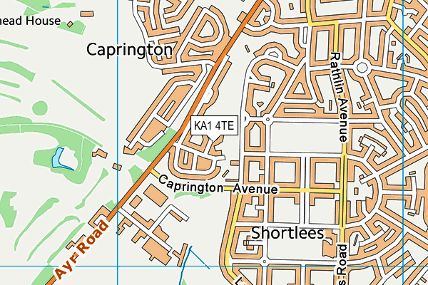 KA1 4TE map - OS VectorMap District (Ordnance Survey)