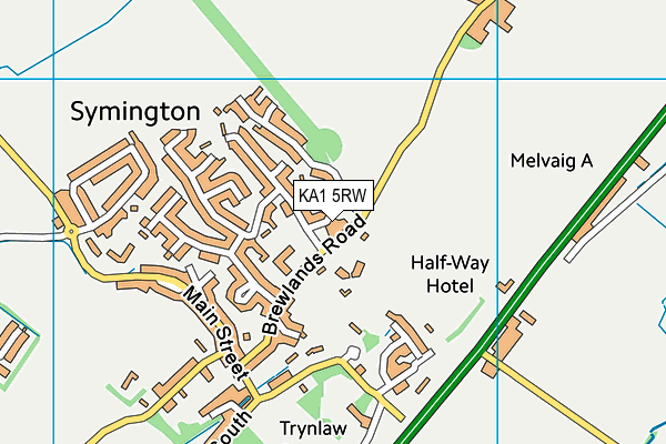 KA1 5RW map - OS VectorMap District (Ordnance Survey)