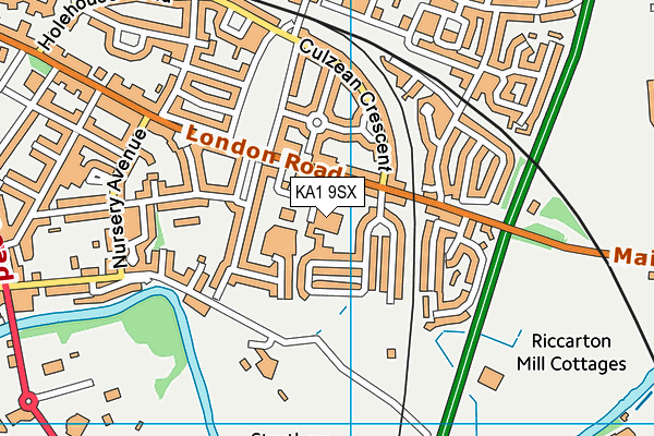 KA1 9SX map - OS VectorMap District (Ordnance Survey)