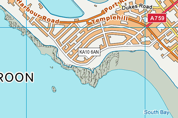 KA10 6AN map - OS VectorMap District (Ordnance Survey)