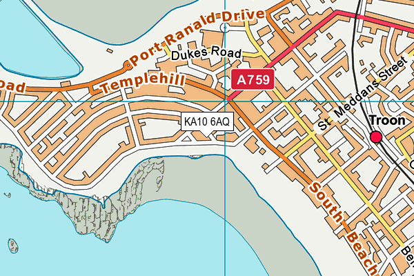 KA10 6AQ map - OS VectorMap District (Ordnance Survey)