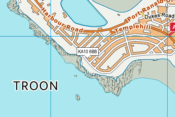 KA10 6BB map - OS VectorMap District (Ordnance Survey)