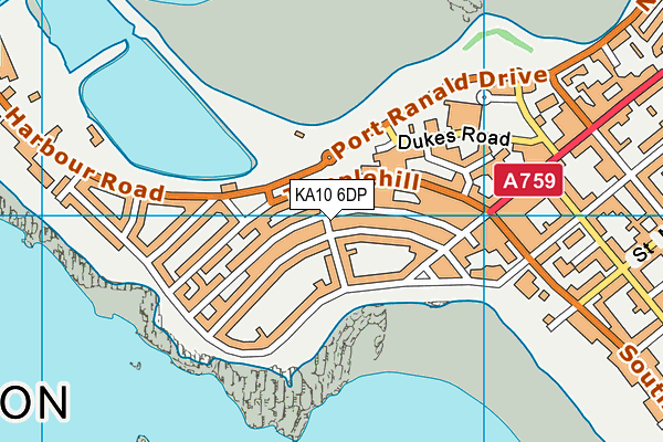 KA10 6DP map - OS VectorMap District (Ordnance Survey)