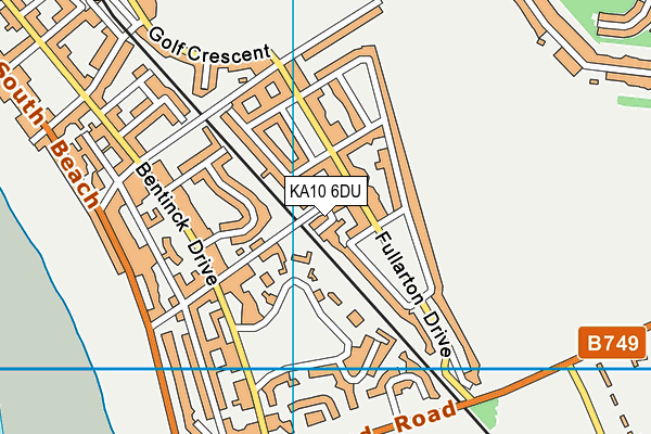 KA10 6DU map - OS VectorMap District (Ordnance Survey)