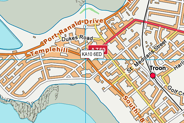 KA10 6ED map - OS VectorMap District (Ordnance Survey)