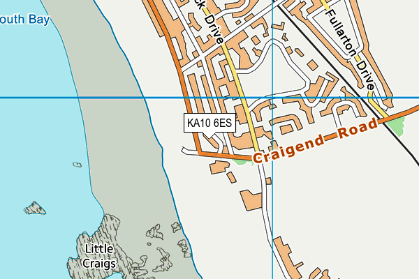 KA10 6ES map - OS VectorMap District (Ordnance Survey)