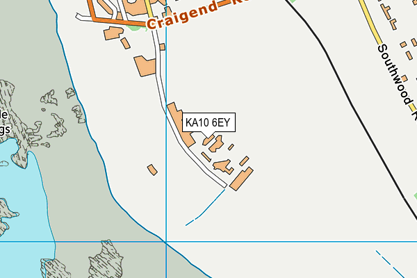 KA10 6EY map - OS VectorMap District (Ordnance Survey)