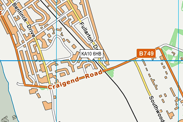 KA10 6HB map - OS VectorMap District (Ordnance Survey)