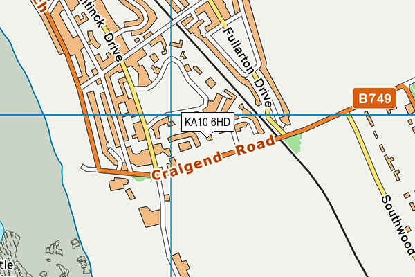 KA10 6HD map - OS VectorMap District (Ordnance Survey)
