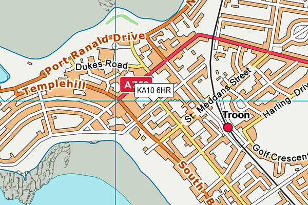 KA10 6HR map - OS VectorMap District (Ordnance Survey)