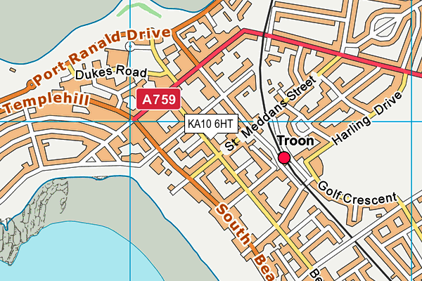 KA10 6HT map - OS VectorMap District (Ordnance Survey)