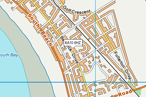 KA10 6HZ map - OS VectorMap District (Ordnance Survey)