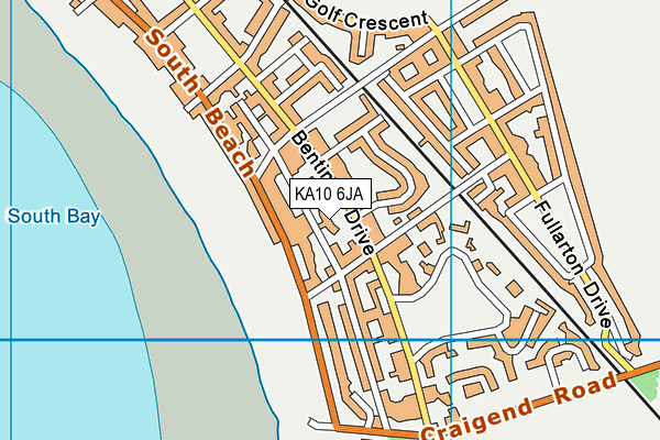 KA10 6JA map - OS VectorMap District (Ordnance Survey)