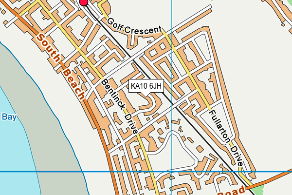 KA10 6JH map - OS VectorMap District (Ordnance Survey)