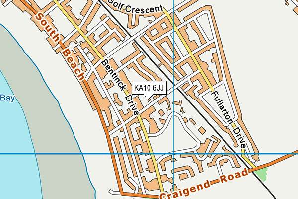 KA10 6JJ map - OS VectorMap District (Ordnance Survey)