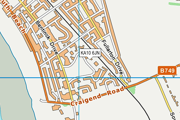 KA10 6JN map - OS VectorMap District (Ordnance Survey)