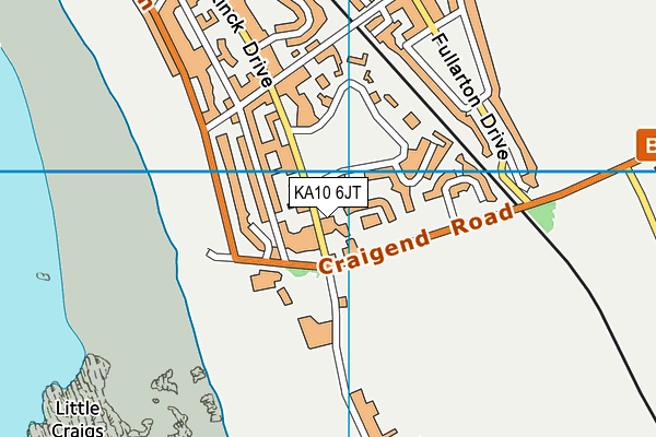 KA10 6JT map - OS VectorMap District (Ordnance Survey)