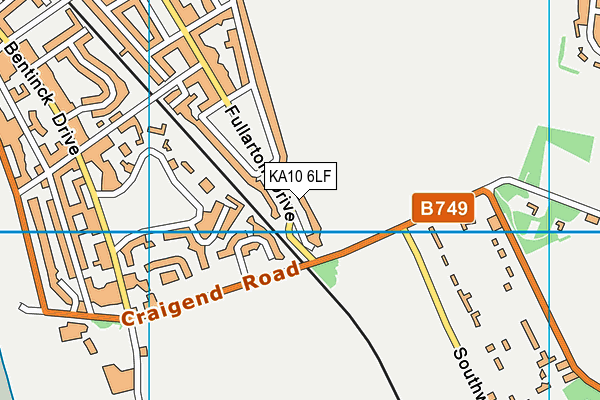 KA10 6LF map - OS VectorMap District (Ordnance Survey)