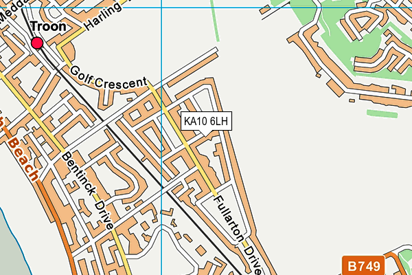 KA10 6LH map - OS VectorMap District (Ordnance Survey)