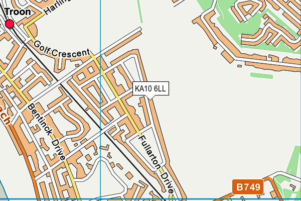 KA10 6LL map - OS VectorMap District (Ordnance Survey)