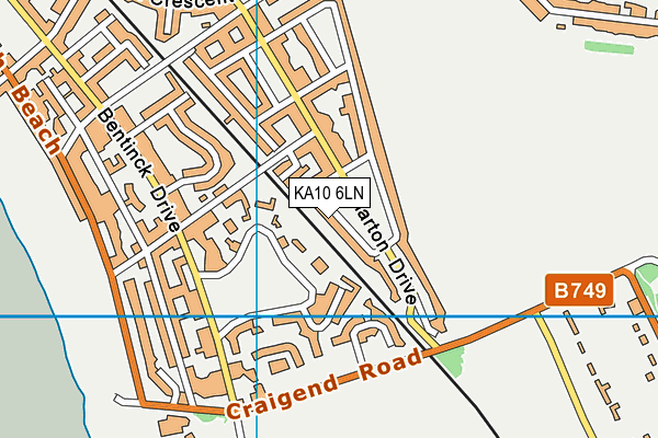 KA10 6LN map - OS VectorMap District (Ordnance Survey)