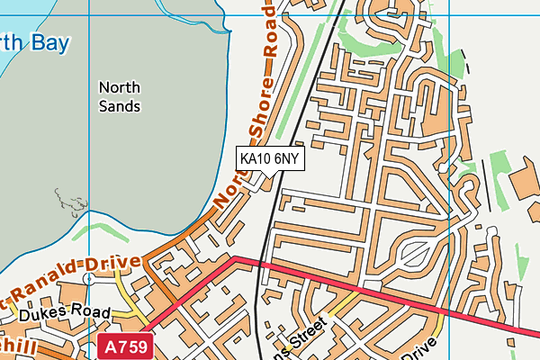 KA10 6NY map - OS VectorMap District (Ordnance Survey)