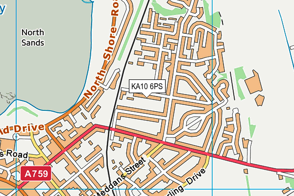 KA10 6PS map - OS VectorMap District (Ordnance Survey)