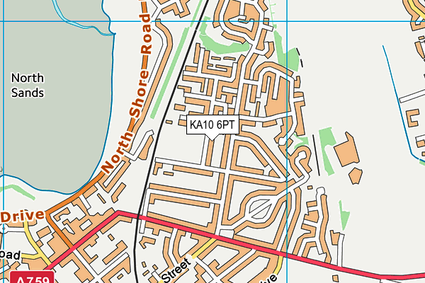 KA10 6PT map - OS VectorMap District (Ordnance Survey)