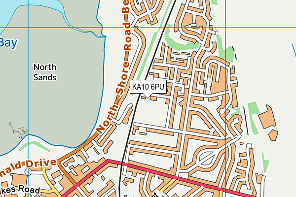 KA10 6PU map - OS VectorMap District (Ordnance Survey)