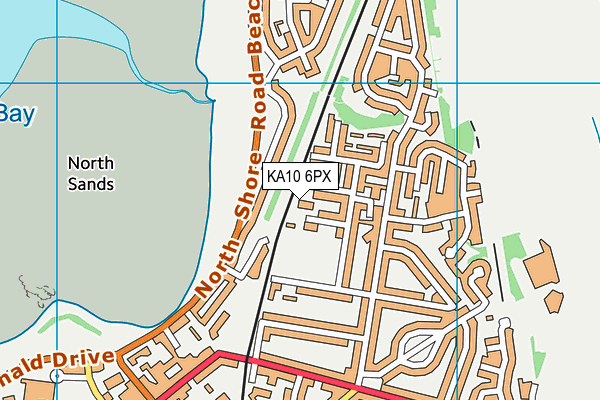 KA10 6PX map - OS VectorMap District (Ordnance Survey)