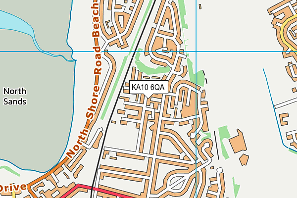 KA10 6QA map - OS VectorMap District (Ordnance Survey)