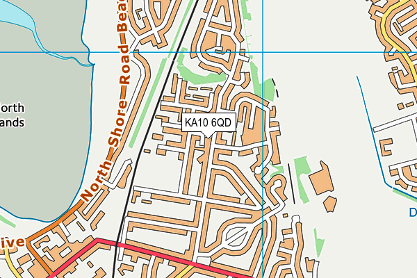 KA10 6QD map - OS VectorMap District (Ordnance Survey)