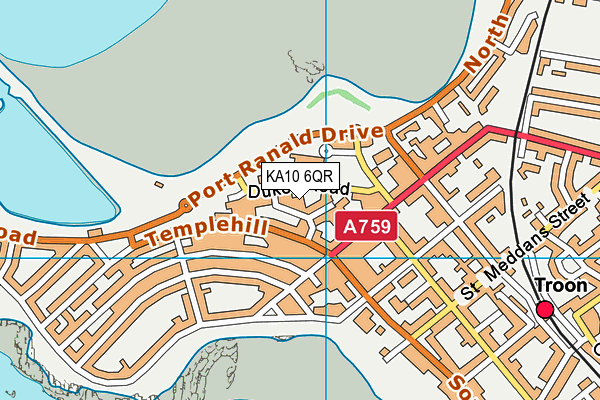 KA10 6QR map - OS VectorMap District (Ordnance Survey)
