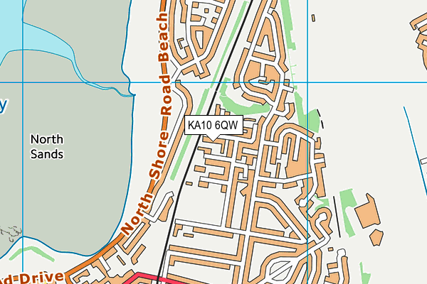 KA10 6QW map - OS VectorMap District (Ordnance Survey)
