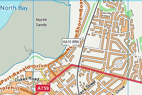 KA10 6RN map - OS VectorMap District (Ordnance Survey)