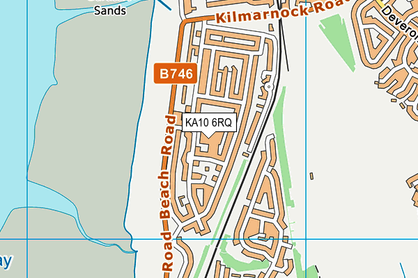 KA10 6RQ map - OS VectorMap District (Ordnance Survey)