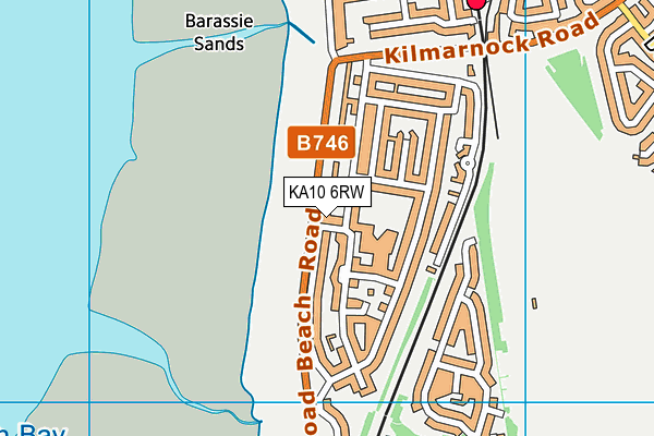 KA10 6RW map - OS VectorMap District (Ordnance Survey)