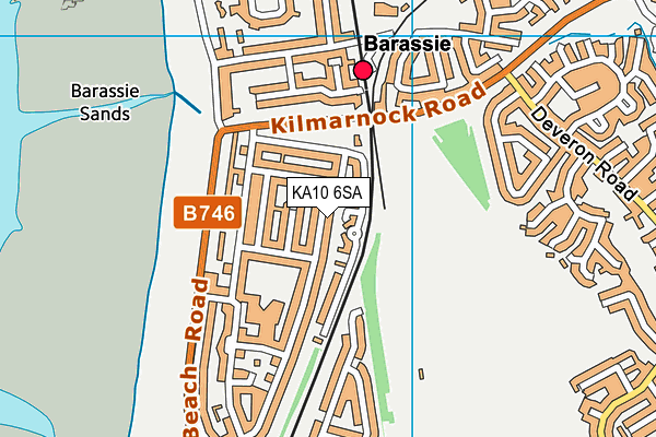 KA10 6SA map - OS VectorMap District (Ordnance Survey)