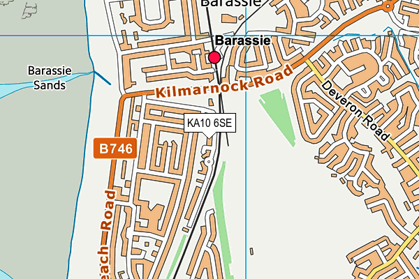 KA10 6SE map - OS VectorMap District (Ordnance Survey)