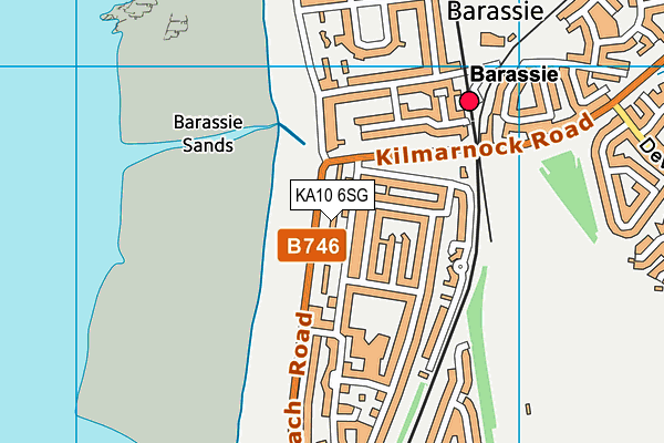 KA10 6SG map - OS VectorMap District (Ordnance Survey)