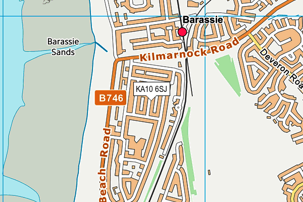 KA10 6SJ map - OS VectorMap District (Ordnance Survey)