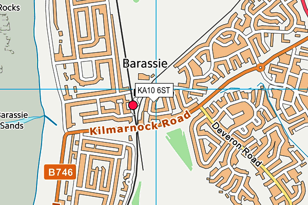 KA10 6ST map - OS VectorMap District (Ordnance Survey)