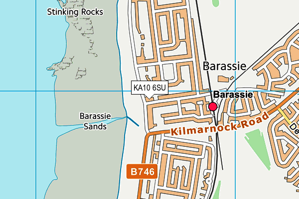 KA10 6SU map - OS VectorMap District (Ordnance Survey)