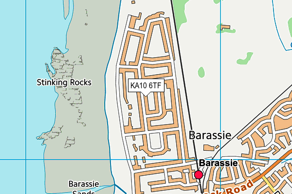 KA10 6TF map - OS VectorMap District (Ordnance Survey)