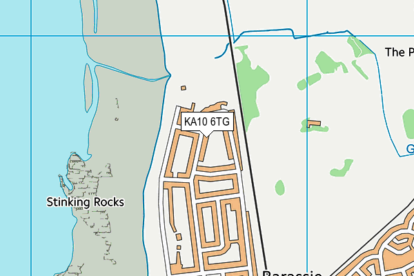 KA10 6TG map - OS VectorMap District (Ordnance Survey)