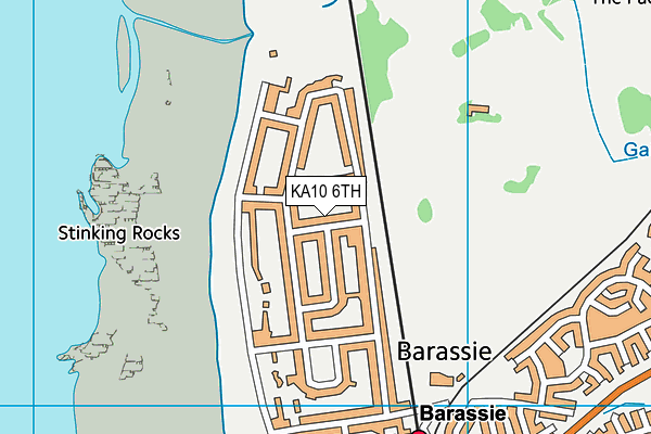 KA10 6TH map - OS VectorMap District (Ordnance Survey)