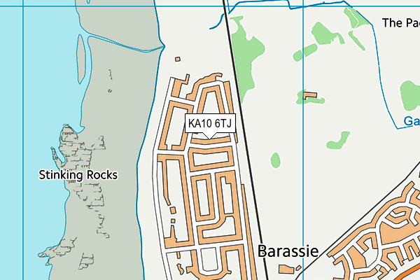 KA10 6TJ map - OS VectorMap District (Ordnance Survey)