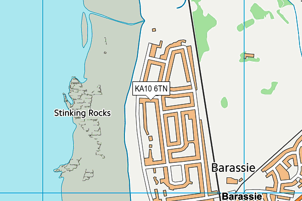 KA10 6TN map - OS VectorMap District (Ordnance Survey)