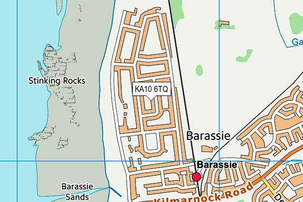 KA10 6TQ map - OS VectorMap District (Ordnance Survey)